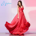 Sheath Criss-Cross Backless Satin Cheap Sexy Red Evening Dress